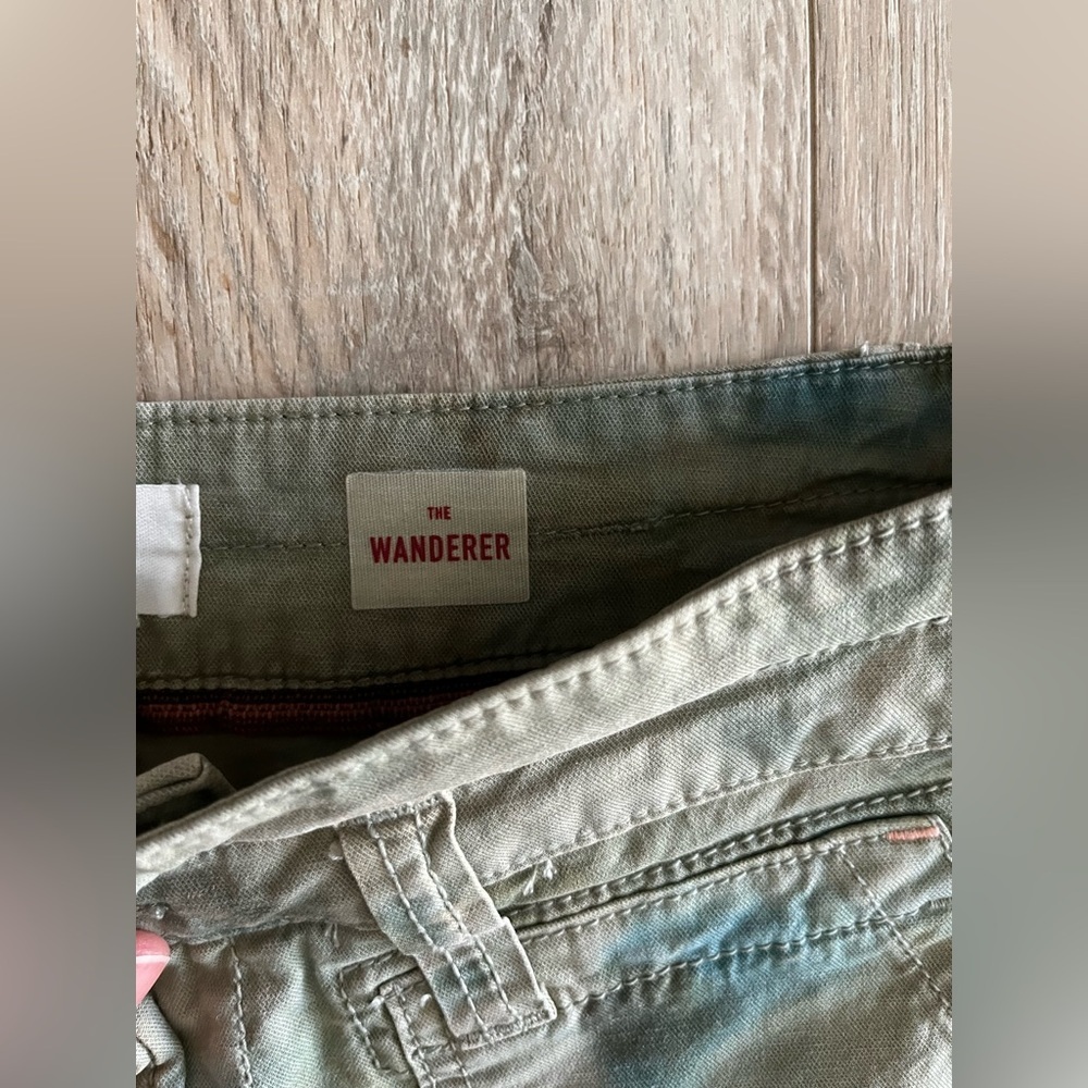 Anthropologie Women’s Wanderer Cargo Pants Blue Green Tie Dye - Size 27 - Picture 8 of 11